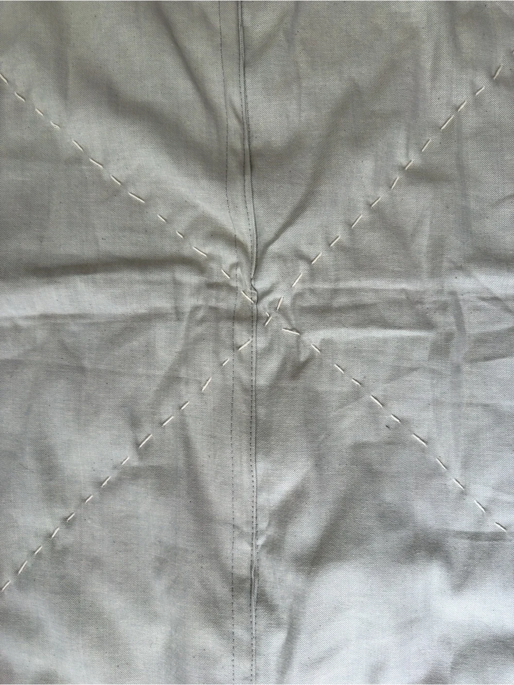 Tapestry  Vintage Upcycled Striped  2’11” x 2’11 in Brown and Cream